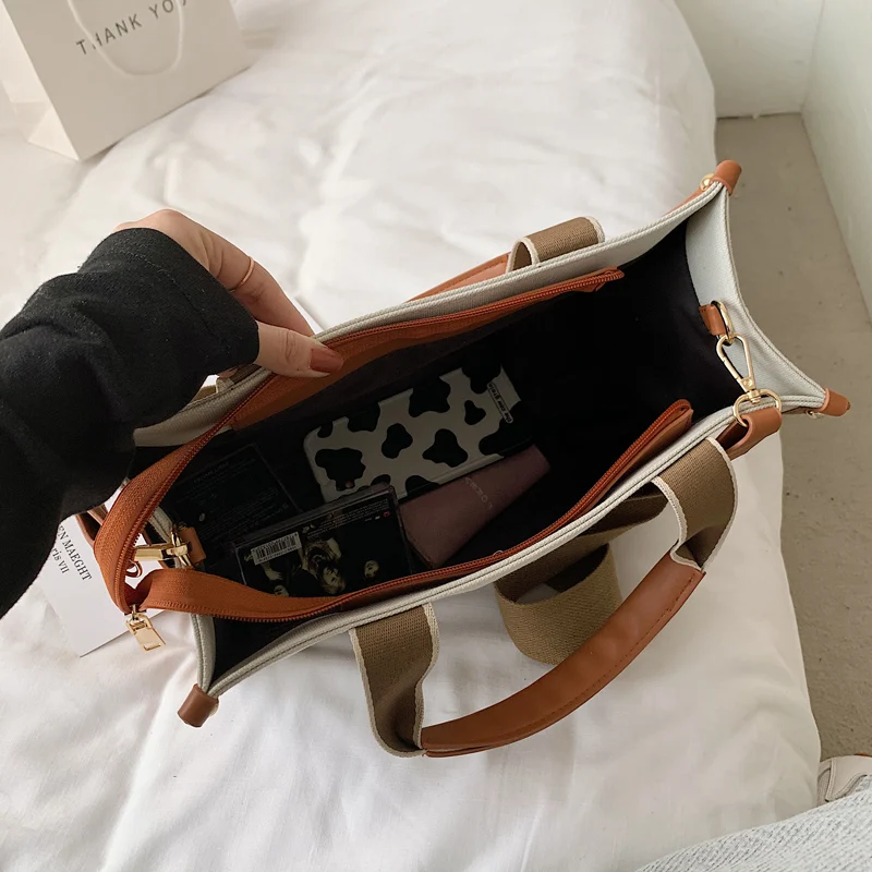 Korea Designer Large Capacity Womens Canvas Shopper Bag Fashion Ladies Shoulder Bag Big Female Mommy Tote Handbag Market 2021
Korea Designer Large Capacity Womens Canvas Shopper Bag Fashion Ladies Shoulder Bag Big Female Mommy Tote Handbag Market 2021