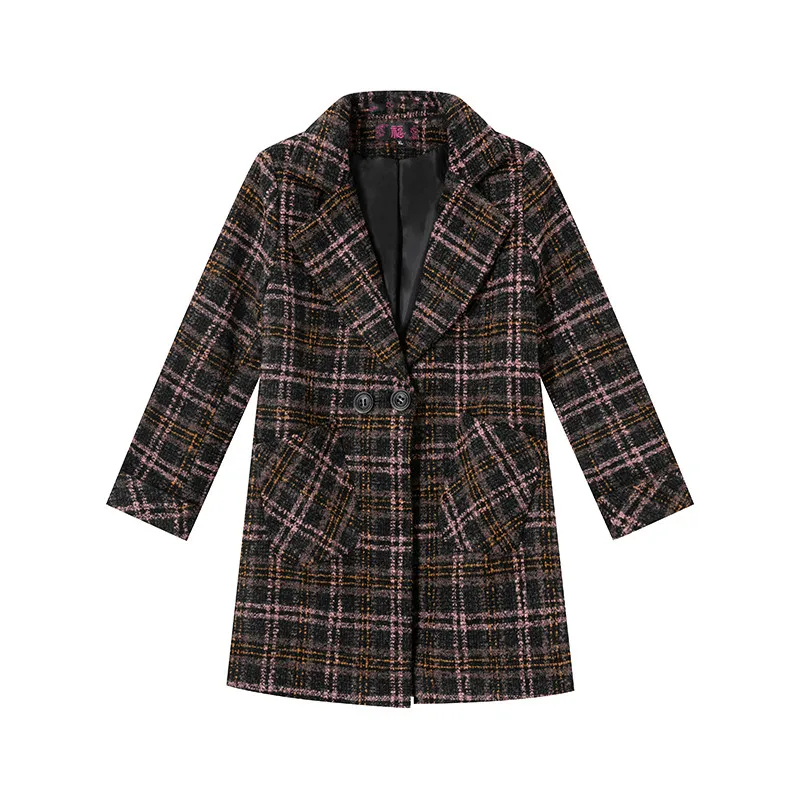 Autumn Jacket Women Woolen Coat Nice New Fashion Plaid Mid Long Coat Loose Plus Size 5XL Female Wool Coat Basic Tops Overcoat
Autumn Jacket Women Woolen Coat Nice New Fashion Plaid Mid Long Coat Loose Plus Size 5XL Female Wool Coat Basic Tops Overcoat