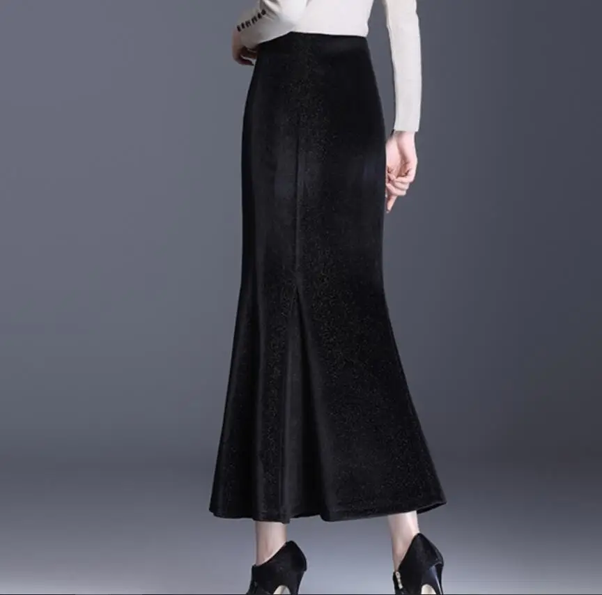 plus size 4XL!high waist velvet mermaid skirt women ol package hip ankle length trumpet skirt
plus size 4XL!high waist velvet mermaid skirt women ol package hip ankle length trumpet skirt