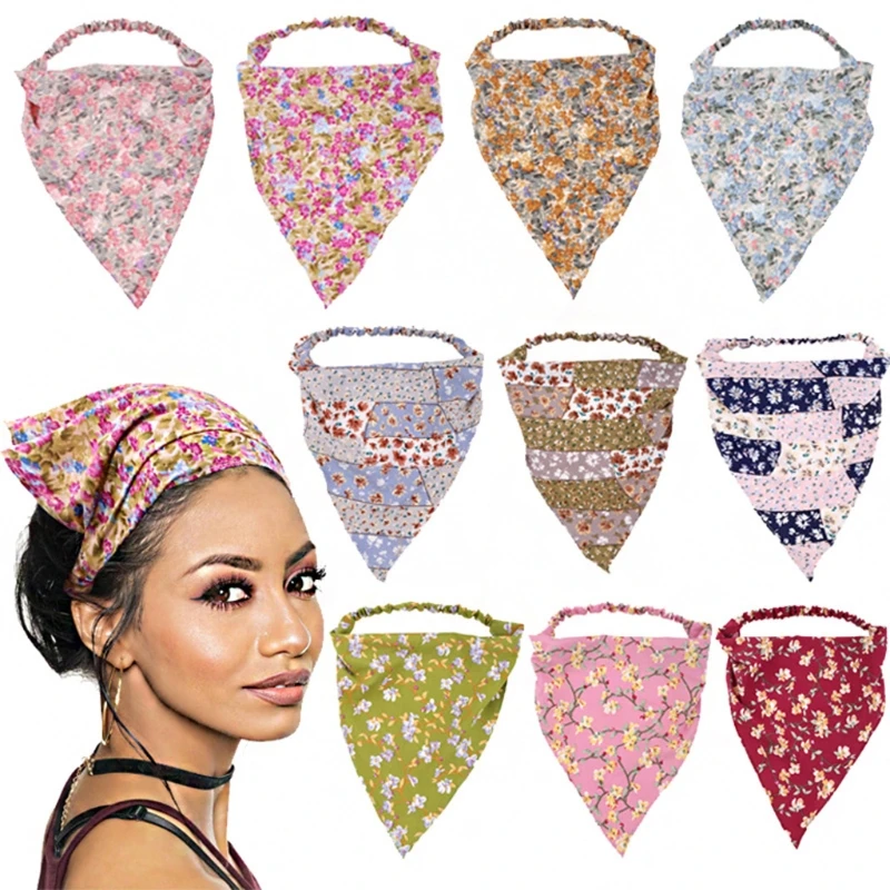 Vintage Headband for Women Girls Elastic Floral Printed Turban Bandana Bohemian Hairband Headwrap Triangle Hair Scarf Head M7DD
Vintage Headband for Women Girls Elastic Floral Printed Turban Bandana Bohemian Hairband Headwrap Triangle Hair Scarf Head M7DD