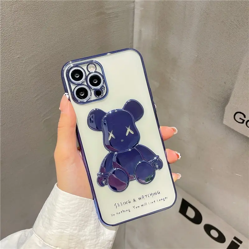 5pcs/Lot Luxury Violent Bear Plating Clear Phone Case for iPhone 13 Pro Max 12 Transparent Silicone Cover Violent Bear Case
5pcs/Lot Luxury Violent Bear Plating Clear Phone Case for iPhone 13 Pro Max 12 Transparent Silicone Cover Violent Bear Case