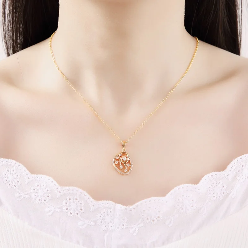 OMHXZJ Wholesale Personality Fashion OL Woman Girl Party Wedding Gift Gold Leaf AAA Zircon 18KT Gold Pendant Necklace NC130
OMHXZJ Wholesale Personality Fashion OL Woman Girl Party Wedding Gift Gold Leaf AAA Zircon 18KT Gold Pendant Necklace NC130