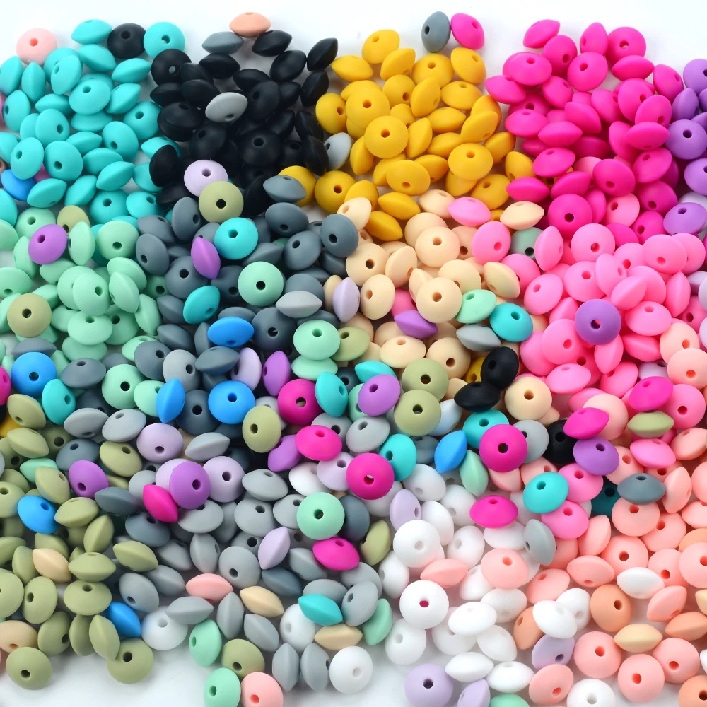 LOFCA 50pcs 12mm Silicone Lentil Beads Baby Teething Beads BPA-Free Food Grade Making Baby Oral Care Pacifier Chain Accessorise
LOFCA 50pcs 12mm Silicone Lentil Beads Baby Teething Beads BPA-Free Food Grade Making Baby Oral Care Pacifier Chain Accessorise