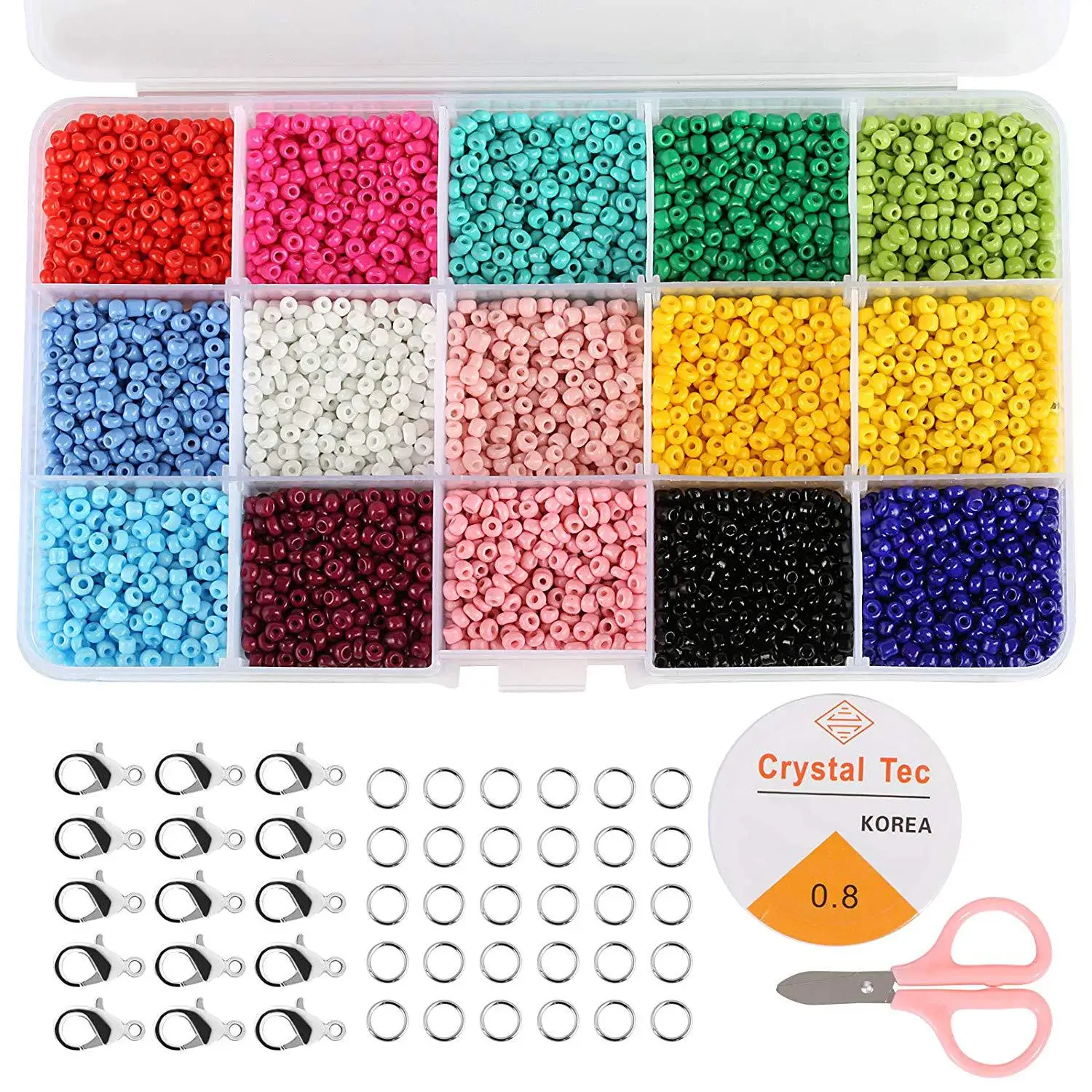 XUQIAN Hot Sale 15 Colors with Glass Baking Paint Dyed Core Seed Bead Set for DIY Jewelry Accessories J0113
XUQIAN Hot Sale 15 Colors with Glass Baking Paint Dyed Core Seed Bead Set for DIY Jewelry Accessories J0113