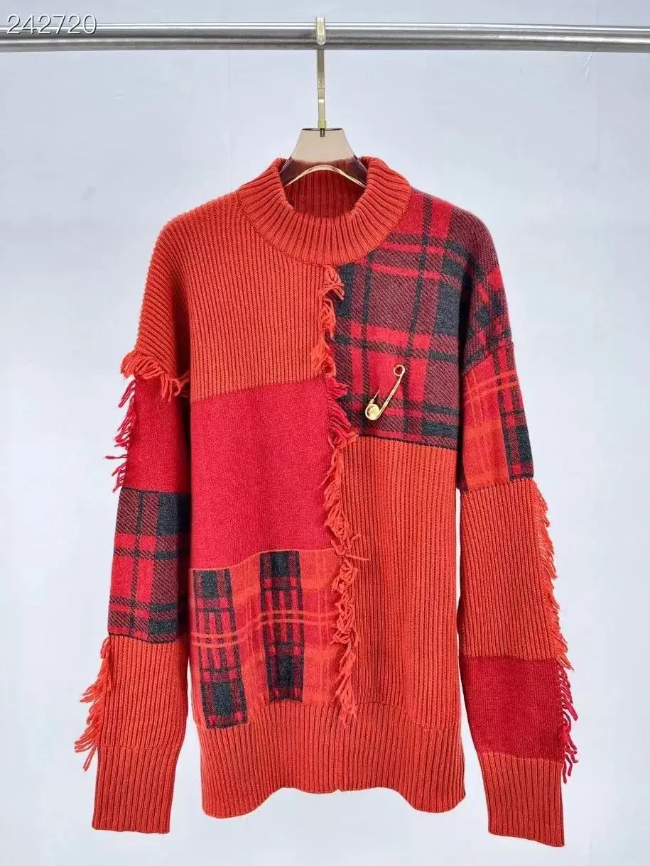 Fyion Runway Fashion Women Sweater 2021 High Quality Autumn Long Sleeve Patchwork Knitted Tassel Pullover Sweater
Fyion Runway Fashion Women Sweater 2021 High Quality Autumn Long Sleeve Patchwork Knitted Tassel Pullover Sweater
