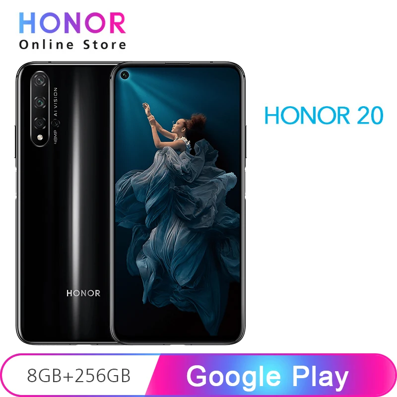 Смартфон Honor 20 8 Гб ОЗУ 256 ПЗУ NFC четырехъядерная камера 48 МП Восьмиядерный