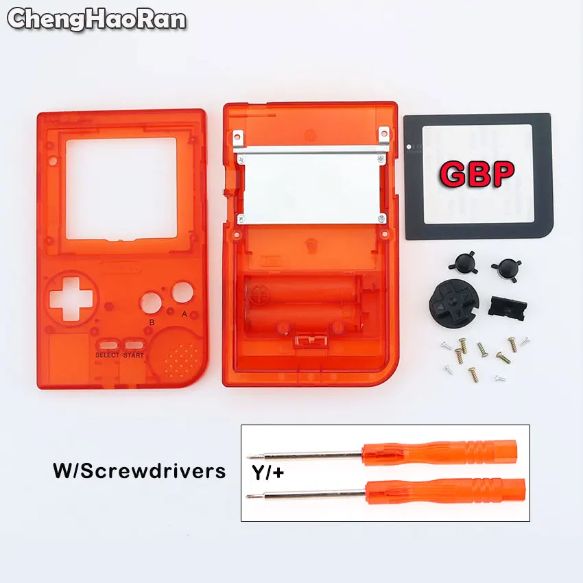 ChengHaoRan Full Set Clear Red Housing Shell Case Cover For Gameboy Pocket Game Console for GBP With Buttons Screw Drivers
ChengHaoRan Full Set Clear Red Housing Shell Case Cover For Gameboy Pocket Game Console for GBP With Buttons Screw Drivers