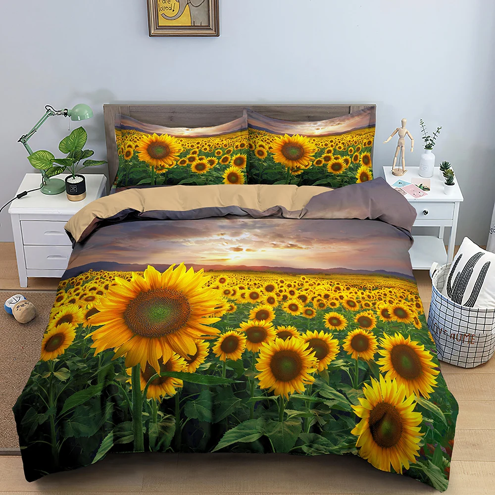 Sunflower Pattern Bedding Set 3D Floral Duvet Cover Comforter Cover With Pillowcase Set Double Full Queen King Size 2/3 PCS
Sunflower Pattern Bedding Set 3D Floral Duvet Cover Comforter Cover With Pillowcase Set Double Full Queen King Size 2/3 PCS