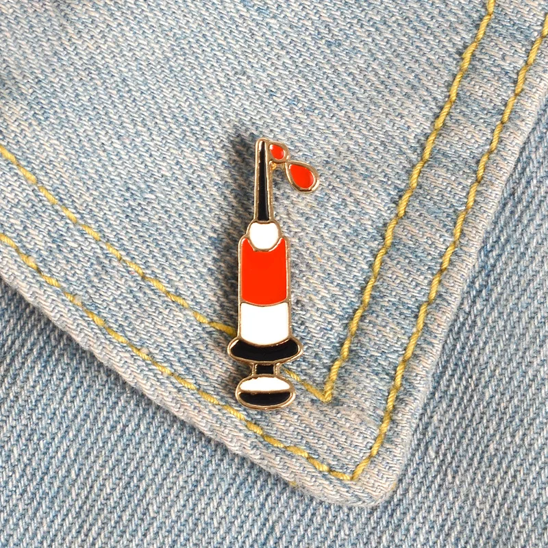 Injection Syringe Brooches Doctor Nurse Brooch Enamel Pins Denim Jackets Collar Badge Button Medical Pin Wholesale Jewelry Gift
Injection Syringe Brooches Doctor Nurse Brooch Enamel Pins Denim Jackets Collar Badge Button Medical Pin Wholesale Jewelry Gift