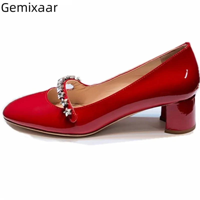2019 New Mary Janes Woman Shoes Round Toe Thick Round Med Heel Party Pumps Narrow Band Decor Jewelry Zapatos de Mujer 35-42 Pump
2019 New Mary Janes Woman Shoes Round Toe Thick Round Med Heel Party Pumps Narrow Band Decor Jewelry Zapatos de Mujer 35-42 Pump