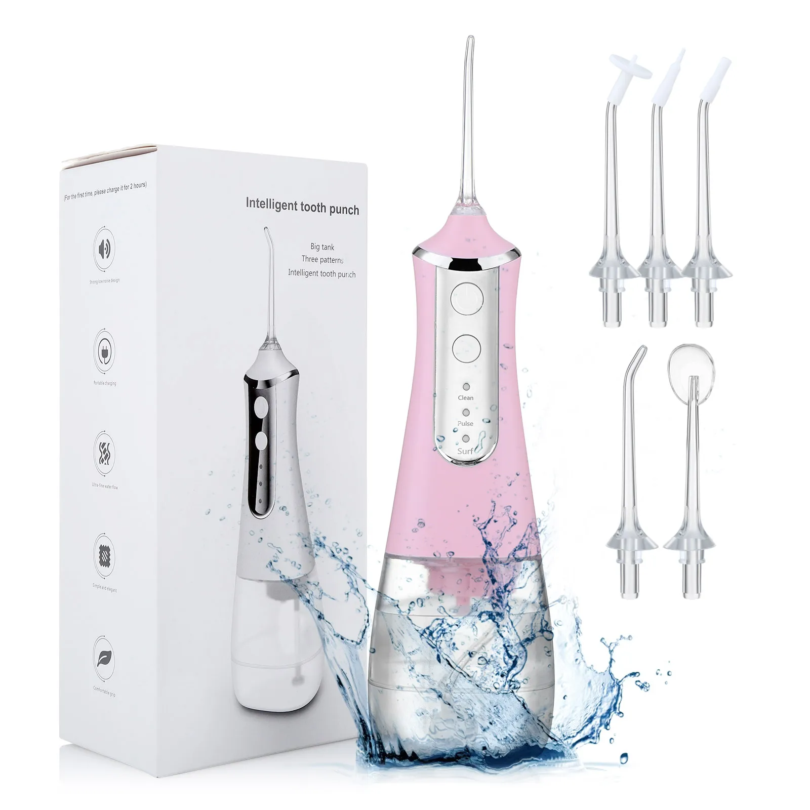 Portable Oral Irrigator Usb Rechargeable Water Flosser Dental Water Jet 350ML Water Tank Waterproof Teeth Cleaner
Portable Oral Irrigator Usb Rechargeable Water Flosser Dental Water Jet 350ML Water Tank Waterproof Teeth Cleaner