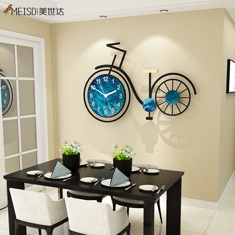 MEISD Blue Bike Designer Wall Clock Sticker Creative Watch Quartz Silent Kitchen Room Horloge Home Decor Art Free Shipping
MEISD Blue Bike Designer Wall Clock Sticker Creative Watch Quartz Silent Kitchen Room Horloge Home Decor Art Free Shipping