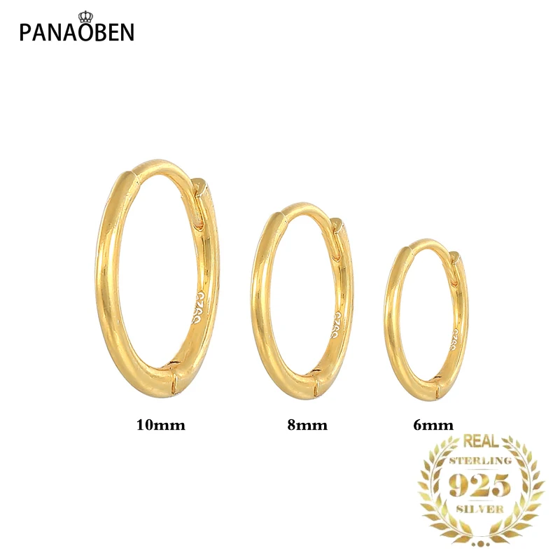PANAOBEN 6/8/10MM Glossy Small Hoop 925 Sterling Silver Earrings For Women Circle Hoop Earrings Huggie Dangle Jewelry Pendientes
PANAOBEN 6/8/10MM Glossy Small Hoop 925 Sterling Silver Earrings For Women Circle Hoop Earrings Huggie Dangle Jewelry Pendientes