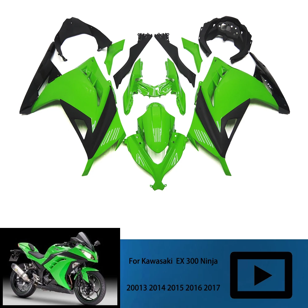 For Kawasaki NINJA300 EX300 Ninja 300 13-17 NINJA Fairing Sticker High Quality Racing Fairing ABS Plastic Kit 13 14 15 16
For Kawasaki NINJA300 EX300 Ninja 300 13-17 NINJA Fairing Sticker High Quality Racing Fairing ABS Plastic Kit 13 14 15 16