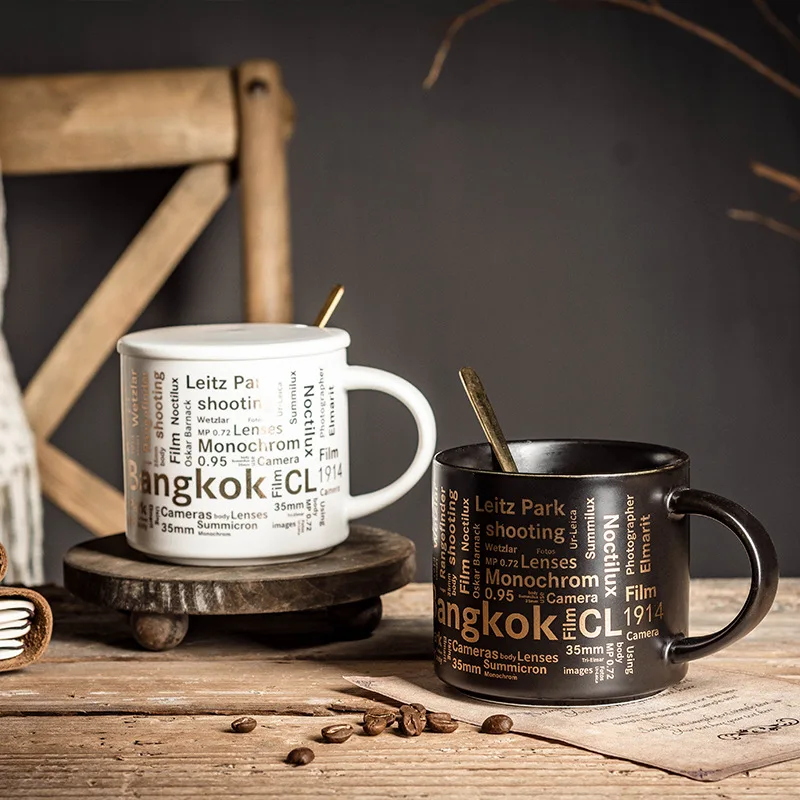 Mug High Face Value Personalized Couple Cup Office Cup Ceramic Cup Coffee Cup with Spoon Creative Water Cup American Luxury
Mug High Face Value Personalized Couple Cup Office Cup Ceramic Cup Coffee Cup with Spoon Creative Water Cup American Luxury