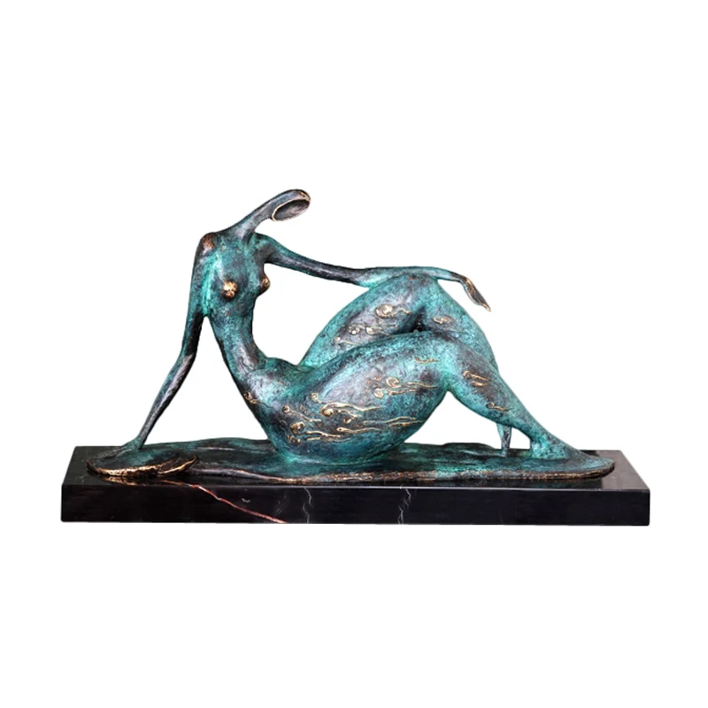 Novelty Modern Bronze Sculpture Statue Green Abstract Life Woman Figurine Art Upscale Home Decoration Ornament
Novelty Modern Bronze Sculpture Statue Green Abstract Life Woman Figurine Art Upscale Home Decoration Ornament