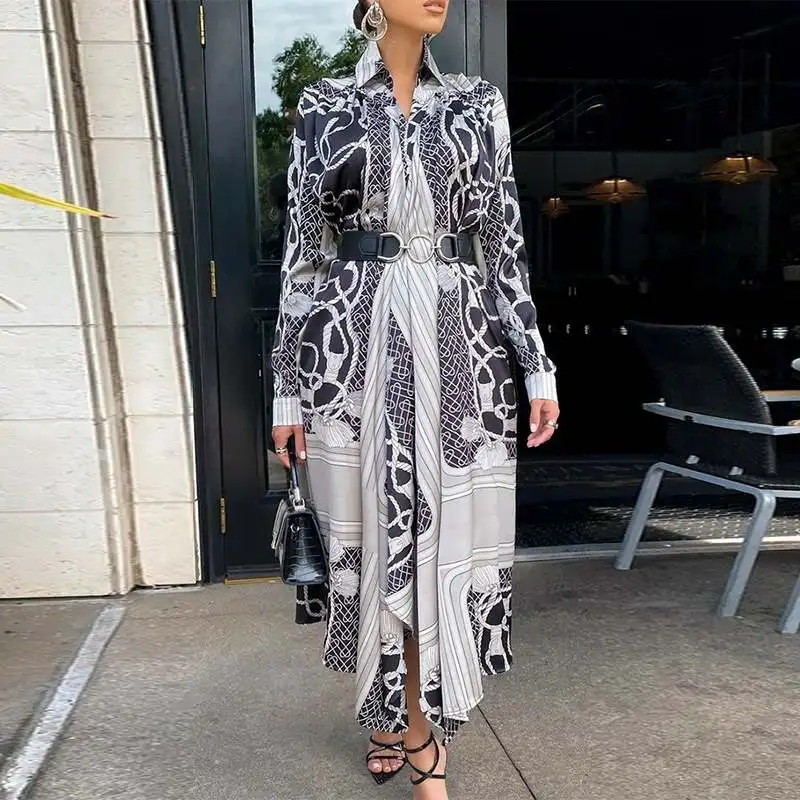 Shirt Dress VONDA 2021 Autumn Casual Long Sleeve Lapel Button Down Asymmetric Dresses Bohemian Vestidos Oversized Irregular Robe 
Shirt Dress VONDA 2021 Autumn Casual Long Sleeve Lapel Button Down Asymmetric Dresses Bohemian Vestidos Oversized Irregular Robe