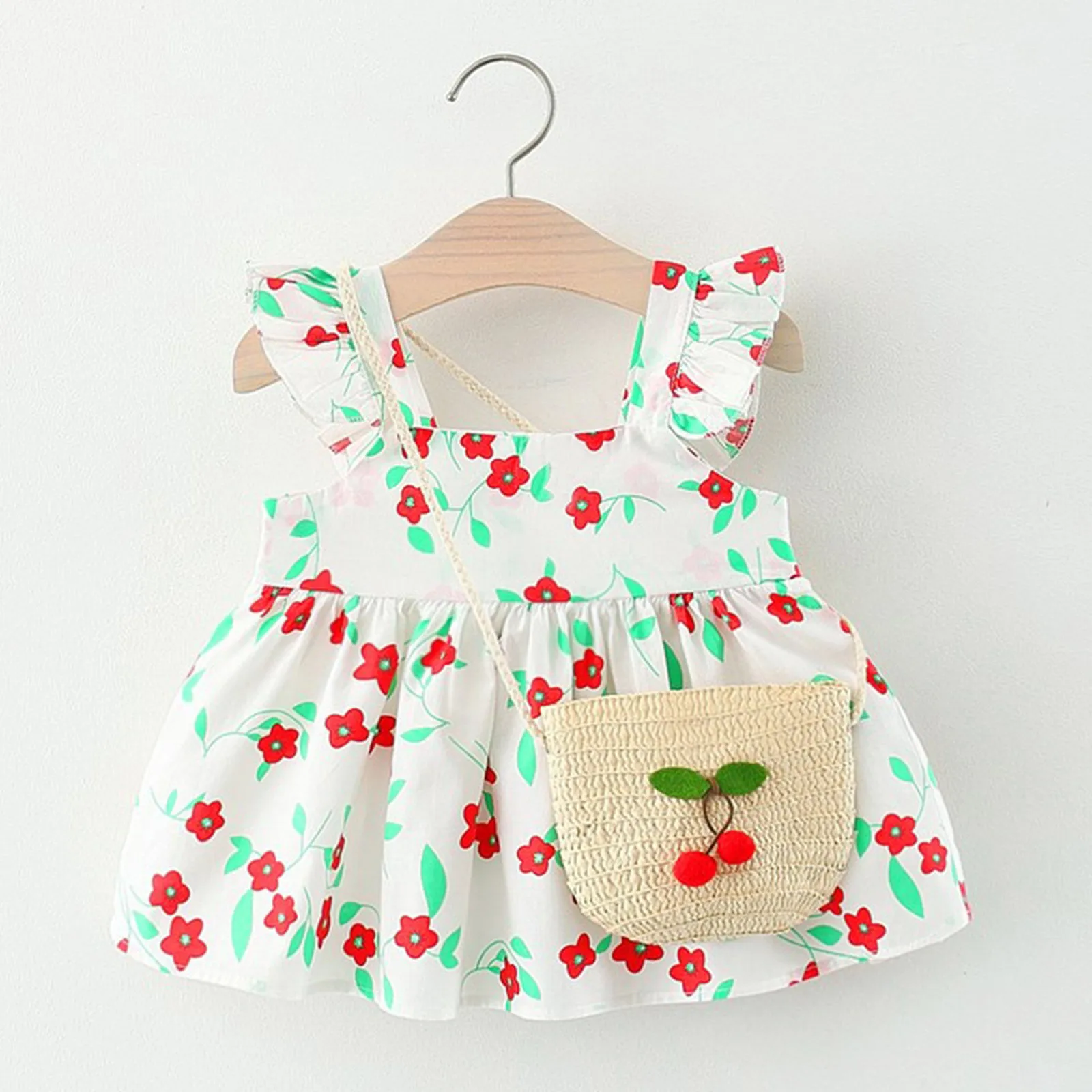 2pcs/set Summer Baby Girls Floral Dress with Bag Toddler Baby Kids Girls Ruffles Ruched Floral Sweet Princess Dresses Clothes
2pcs/set Summer Baby Girls Floral Dress with Bag Toddler Baby Kids Girls Ruffles Ruched Floral Sweet Princess Dresses Clothes