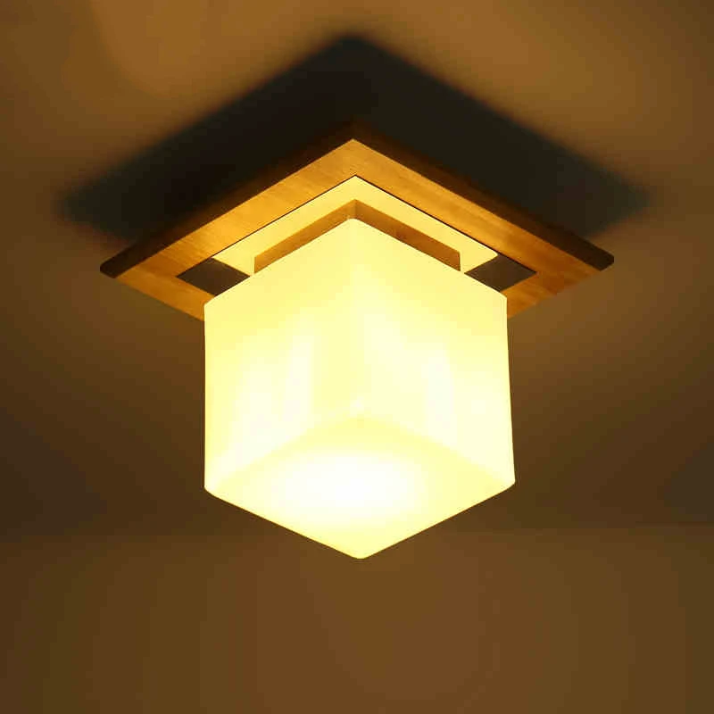 Simple Porch Wood Glass Lampshade Ceiling Light Fxitrue Home Deco Square Balcony E27 Bulb Ceiling Lamp indoor lighting
Simple Porch Wood Glass Lampshade Ceiling Light Fxitrue Home Deco Square Balcony E27 Bulb Ceiling Lamp indoor lighting