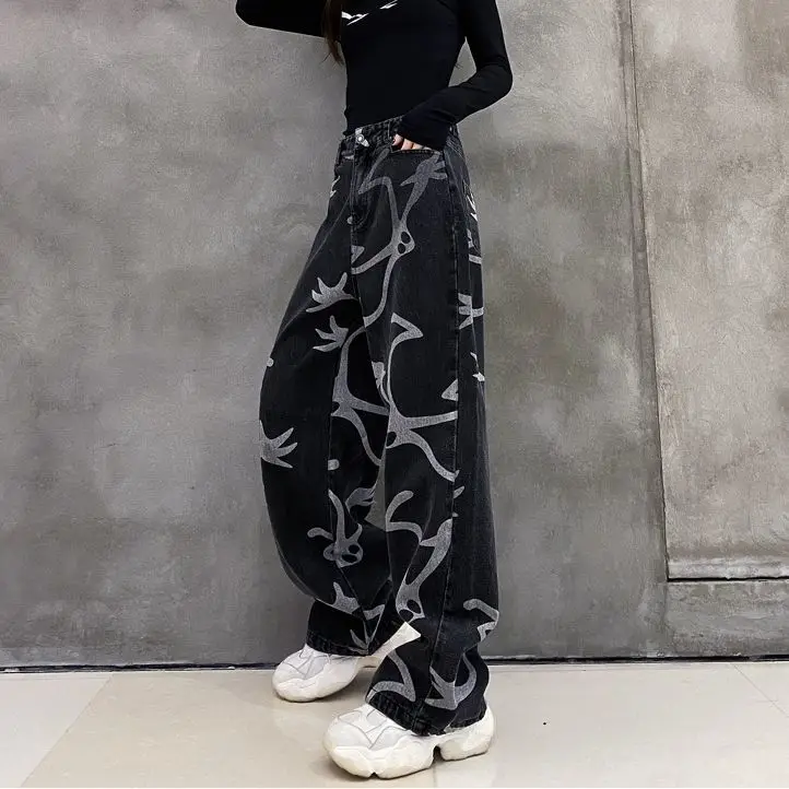 Jeans women's spring new Korean version ins Street Harajuku wind draping pants loose straight wide leg pants fashion[delivery
Jeans women's spring new Korean version ins Street Harajuku wind draping pants loose straight wide leg pants fashion[delivery