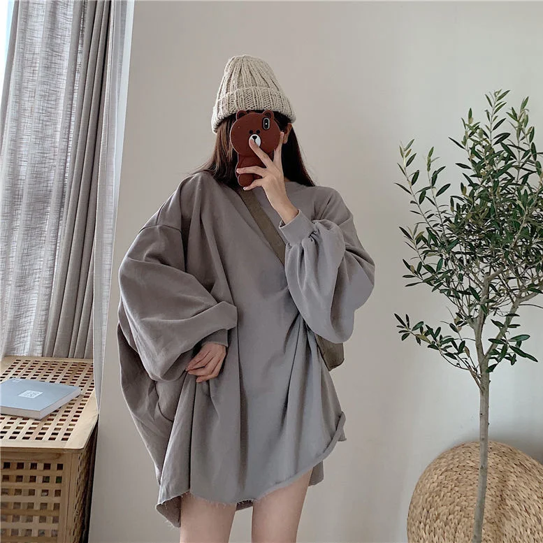 Sweatshirt girl street wear loose hip-hop Harajuku female casual long-sleeved female high street super large round neck
Sweatshirt girl street wear loose hip-hop Harajuku female casual long-sleeved female high street super large round neck
