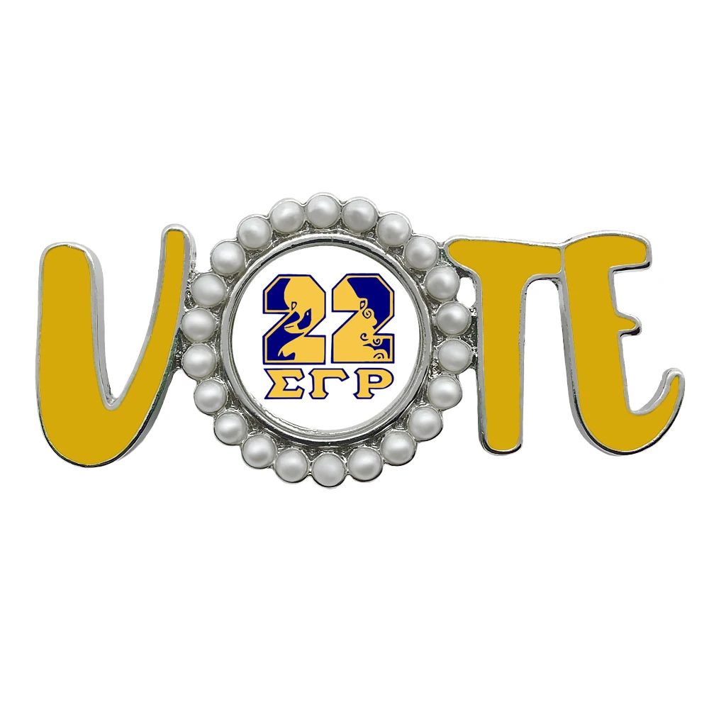 new design metal VOTE letter logo label SIGMA GAMMA RHO sorority society symbolic jewelry brooch pin
new design metal VOTE letter logo label SIGMA GAMMA RHO sorority society symbolic jewelry brooch pin