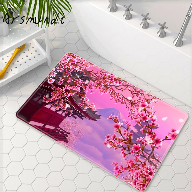 Home Floor Carpet Pink Bath Mat Cherry Blossoms Entrance Door Mat Hogar Carpets in the Living Room Kitchen Mats Bathroom Rug
Home Floor Carpet Pink Bath Mat Cherry Blossoms Entrance Door Mat Hogar Carpets in the Living Room Kitchen Mats Bathroom Rug