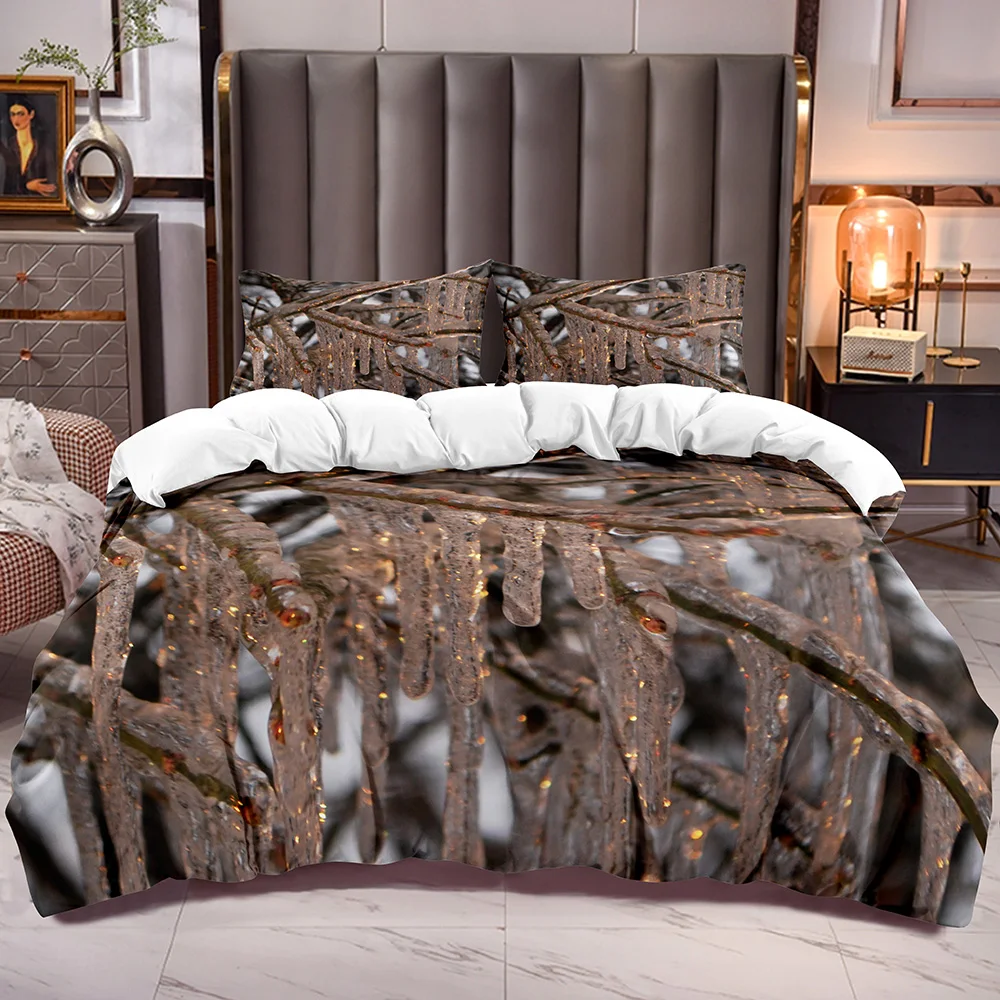 Winter Theme Duvet Cover Sets with Tree Ice 3D Pattern Microfiber Soft Comforter Cover Sets with Bedding Quilt Cover
Winter Theme Duvet Cover Sets with Tree Ice 3D Pattern Microfiber Soft Comforter Cover Sets with Bedding Quilt Cover
