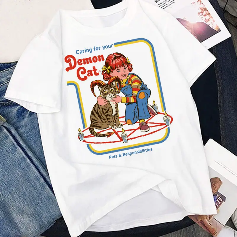 Satan Horror T Shirt Women Demon Death Scary Devil Funny T-shirt Satanism Alien Grim Reaper Satanist Graphic T Shirts Female
Satan Horror T Shirt Women Demon Death Scary Devil Funny T-shirt Satanism Alien Grim Reaper Satanist Graphic T Shirts Female