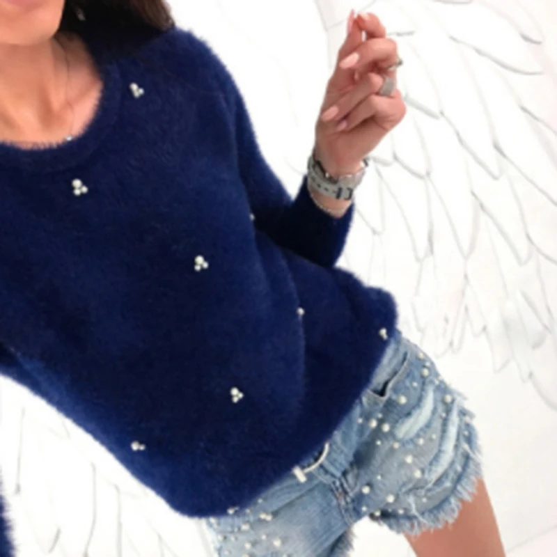 Bigsweety Women Plush Beading Sweater Autumn Winter Fashion Rabbit Fur O-Neck Long Sleeve Pullovers Pull Femme Hiver Warm Top
Bigsweety Women Plush Beading Sweater Autumn Winter Fashion Rabbit Fur O-Neck Long Sleeve Pullovers Pull Femme Hiver Warm Top