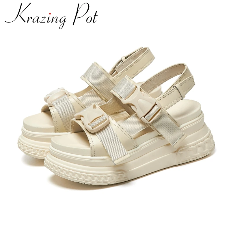 Krazing Pot superstar high heels thick bottom summer shoes dating elegant peep toe office lady party platform women sandals L02
Krazing Pot superstar high heels thick bottom summer shoes dating elegant peep toe office lady party platform women sandals L02