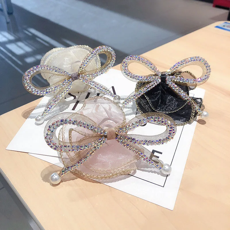 Korean Fabric Large Bow Elastic Hair Bands Crystal Butterfly Girls Jewelry Rhinestone Headbands for Women Headpiece
Korean Fabric Large Bow Elastic Hair Bands Crystal Butterfly Girls Jewelry Rhinestone Headbands for Women Headpiece