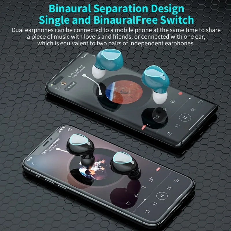 TWS Bluetooth Wireless Headphones with Microphone 2000mah Earphones HIFI Stereo 9D Noise Cancelling Headset earbud
TWS Bluetooth Wireless Headphones with Microphone 2000mah Earphones HIFI Stereo 9D Noise Cancelling Headset earbud