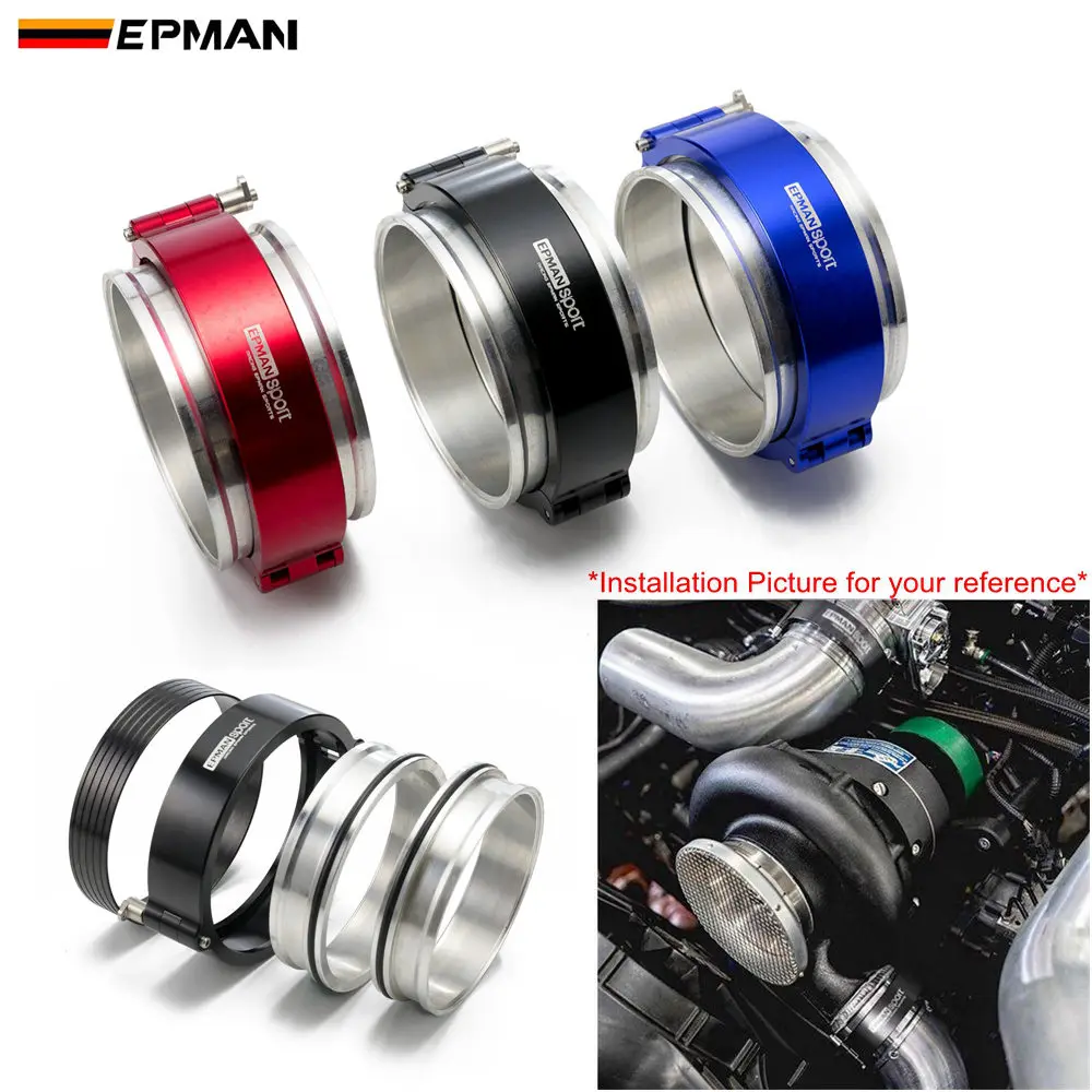 EPMAN Quick Release Performance HD Clamp System Assembly For 4" 102mm Radiator Hose Wastegate Flanges Turbo Dump Pipe EPSS102KB |