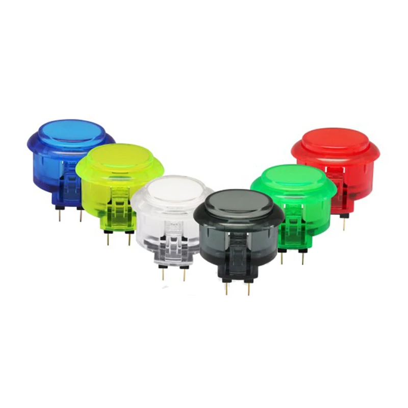 Оригинальные кнопки Sanwa OBSC-30 6 шт. цветные прозрачные для Аркада jamma mame игровые