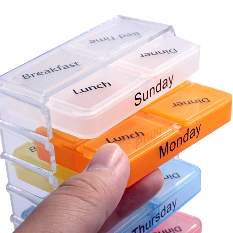 7 Days Pill Case Tablet Sorter Medicine Weekly Storage Box Container Organizer Drugs Capsule Medicine Splitter Storage Holder
7 Days Pill Case Tablet Sorter Medicine Weekly Storage Box Container Organizer Drugs Capsule Medicine Splitter Storage Holder