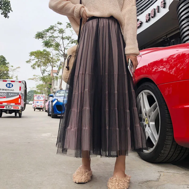 2020 New Korean Autumn Winter Big Swing Skirts Women High Waist mesh Skirt Girls Spring Gauze Skirts M671
2020 New Korean Autumn Winter Big Swing Skirts Women High Waist mesh Skirt Girls Spring Gauze Skirts M671