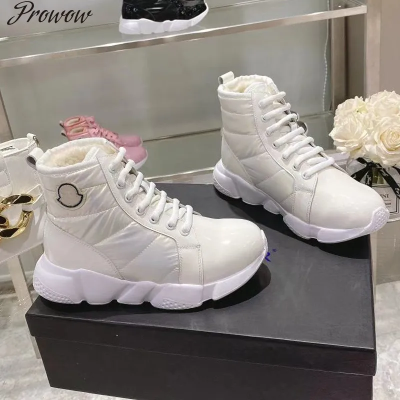 Prowow New Design Down Snow Boots for Women Wedges Thick Sole Ankle Boots Fur Inside Shiny Cloth Shoes Casual Designer Shoes
Prowow New Design Down Snow Boots for Women Wedges Thick Sole Ankle Boots Fur Inside Shiny Cloth Shoes Casual Designer Shoes