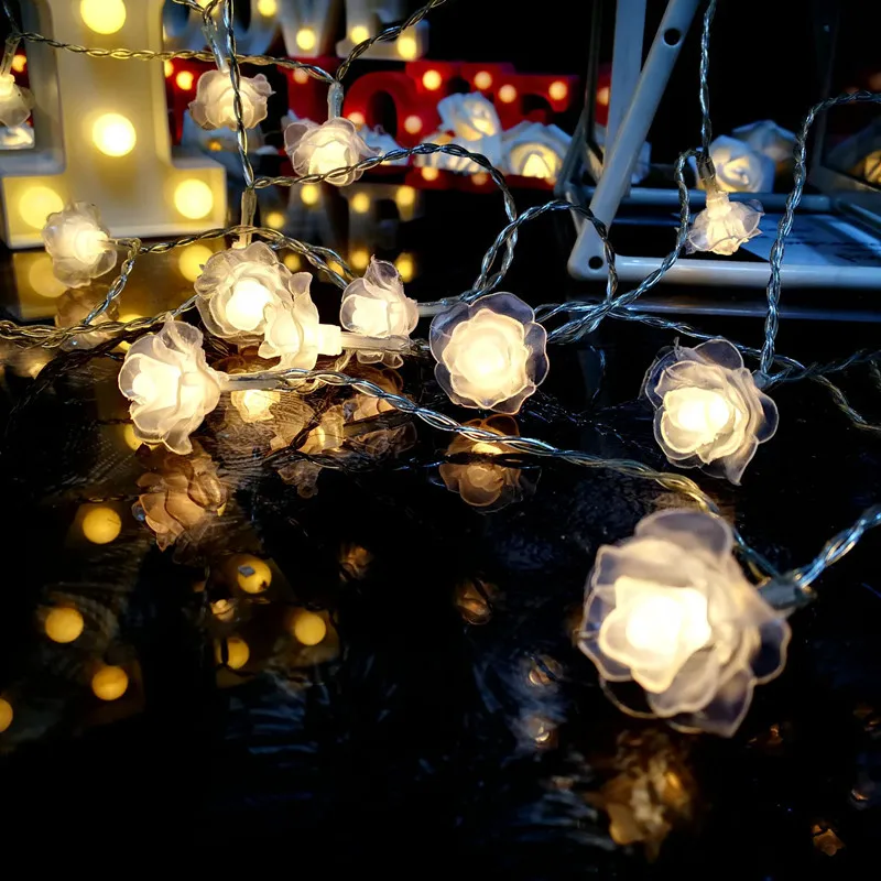 Led Rose Flower Fairy String Lights Wedding Valentine's Day Event Party Garland Decor Luminaria Hanging Holiday Lamp
Led Rose Flower Fairy String Lights Wedding Valentine's Day Event Party Garland Decor Luminaria Hanging Holiday Lamp