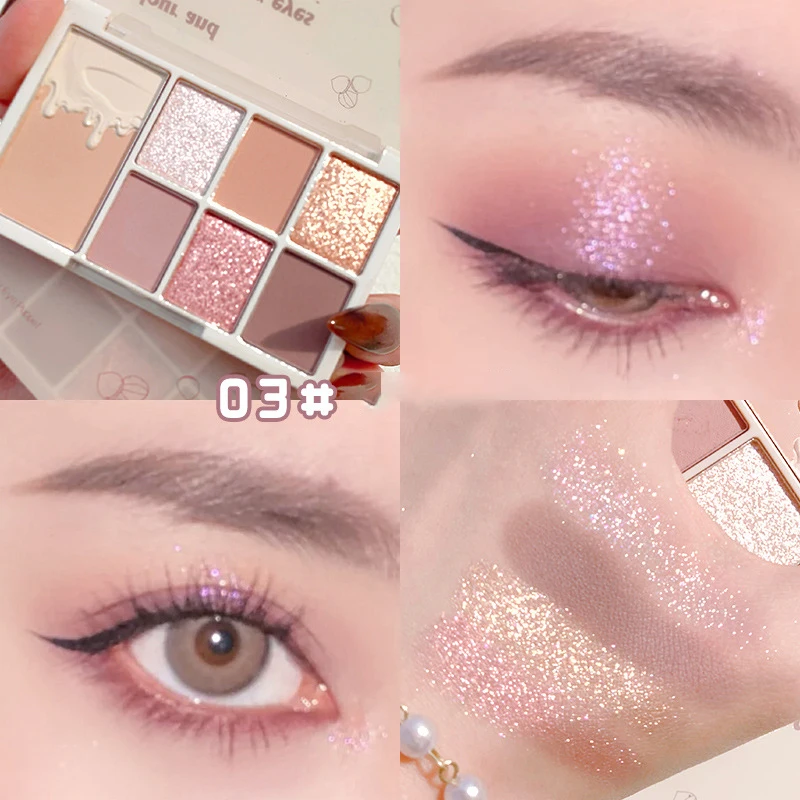 7 Color Eyeshadow Palette Makeup Glitter Long Lasting Blush Cosmetics for Women Girls SOYW889
7 Color Eyeshadow Palette Makeup Glitter Long Lasting Blush Cosmetics for Women Girls SOYW889