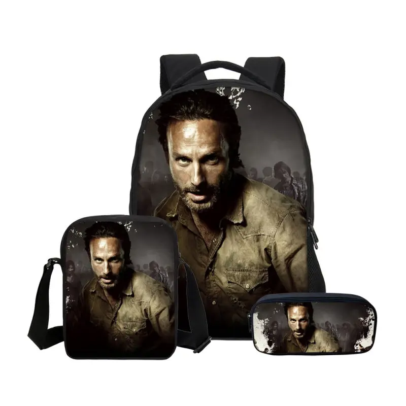 2020 Hot The Walking Dead Prints Boys Backpacks Set Fashion Teenage School Bookbag Pen Pouch Casual Mochia Laptop Shoulder Bags 
2020 Hot The Walking Dead Prints Boys Backpacks Set Fashion Teenage School Bookbag Pen Pouch Casual Mochia Laptop Shoulder Bags