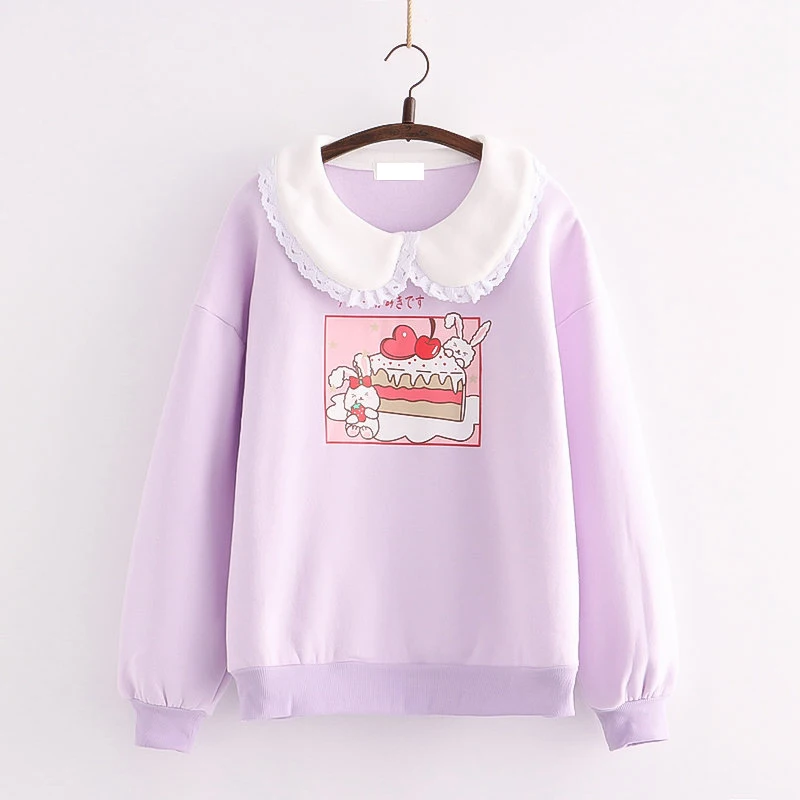 Japanese Women Kawaii Bunny Hoodie Teen Girls Pink Fleece Cute Anime Graphic Hooded Sweatshirt Female Lolita Purple Pullover
Japanese Women Kawaii Bunny Hoodie Teen Girls Pink Fleece Cute Anime Graphic Hooded Sweatshirt Female Lolita Purple Pullover
