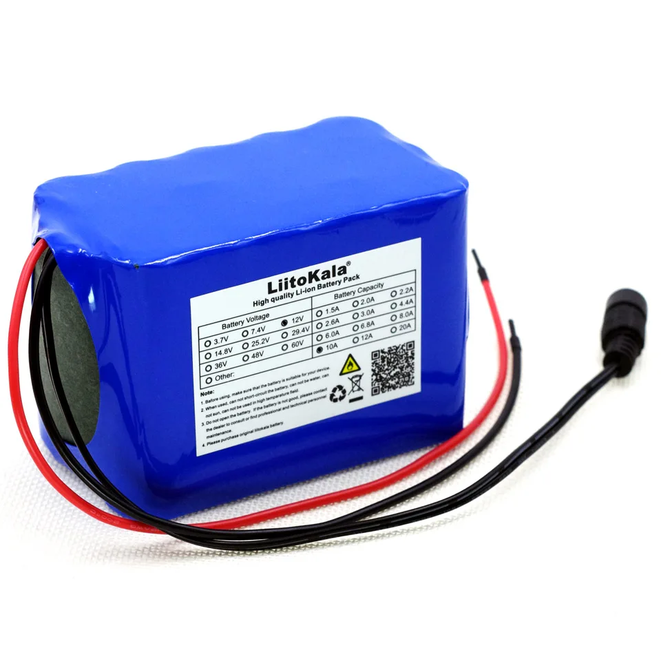 Liitokala 12 V 10ah Protection Large capacity 18650 lithium Rechargeable battery 12.6v 10000 mAh LED light batteries
Liitokala 12 V 10ah Protection Large capacity 18650 lithium Rechargeable battery 12.6v 10000 mAh LED light batteries