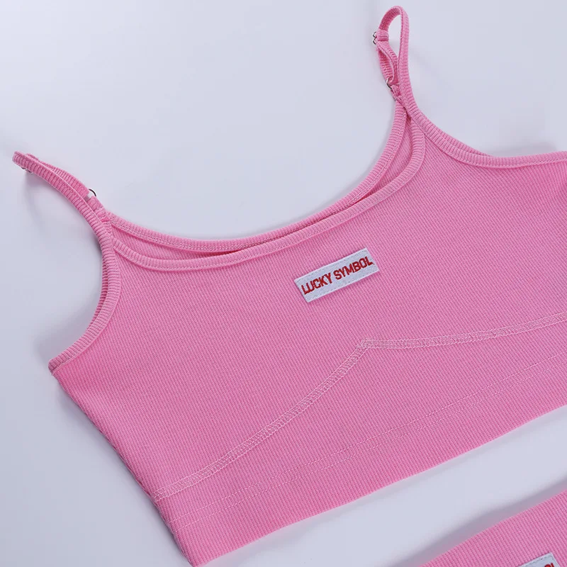 Sexy Crop Tank Top Biker Shorts 2 Piece Set Women Summer Casual Fitness Knit Rib Embroidery Fashion Streetwear Tracksuit Shorts
Sexy Crop Tank Top Biker Shorts 2 Piece Set Women Summer Casual Fitness Knit Rib Embroidery Fashion Streetwear Tracksuit Shorts