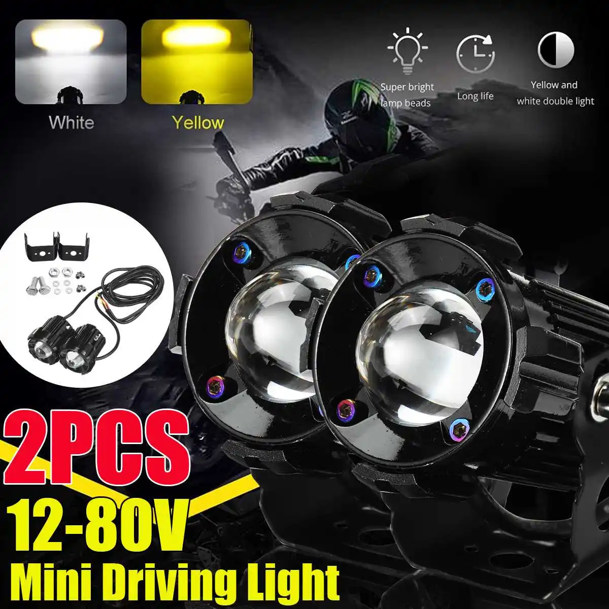 High Power Spotlight Headlight Mini Lens Small Driving Light Hi/lo Headlight White Yellow Led Motorcycle Motorbike Headlamp
High Power Spotlight Headlight Mini Lens Small Driving Light Hi/lo Headlight White Yellow Led Motorcycle Motorbike Headlamp