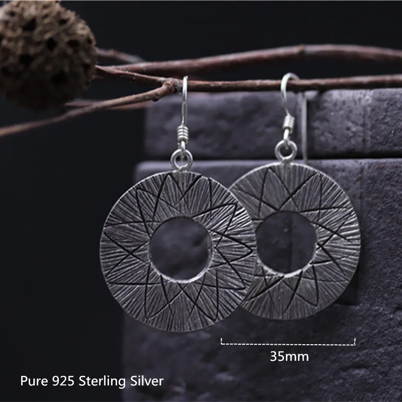 Buyee 100% 925 Sterling Silver Big Earring Women Retro Six-pointed Star Circle Earring for Women Fashion Exaggerated Jewelry
Buyee 100% 925 Sterling Silver Big Earring Women Retro Six-pointed Star Circle Earring for Women Fashion Exaggerated Jewelry