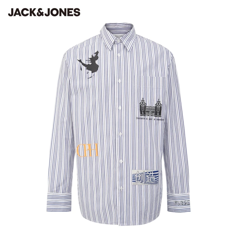 JackJones Men's 100% Cotton Striped Printed Pointed Collar Loose Fit Long-sleeved Shirt | 220305016
JackJones Men's 100% Cotton Striped Printed Pointed Collar Loose Fit Long-sleeved Shirt | 220305016