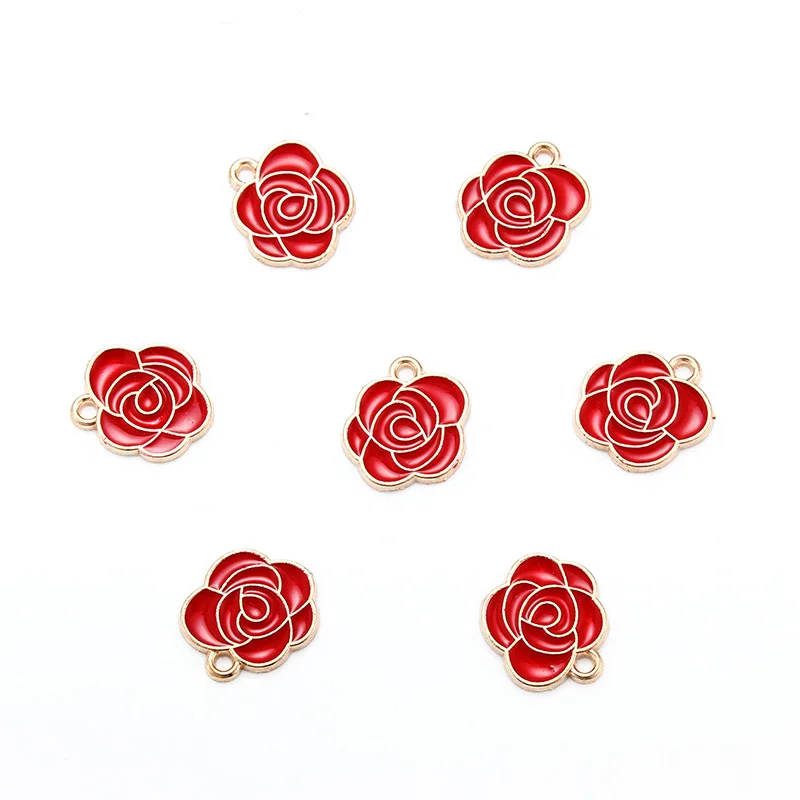 10pcs Enamel Charms Red Flower Rose Oil Drop Making Pendant Fit Vintage DIY Handmade Jewelry Finding For Women Earrings Necklace
10pcs Enamel Charms Red Flower Rose Oil Drop Making Pendant Fit Vintage DIY Handmade Jewelry Finding For Women Earrings Necklace