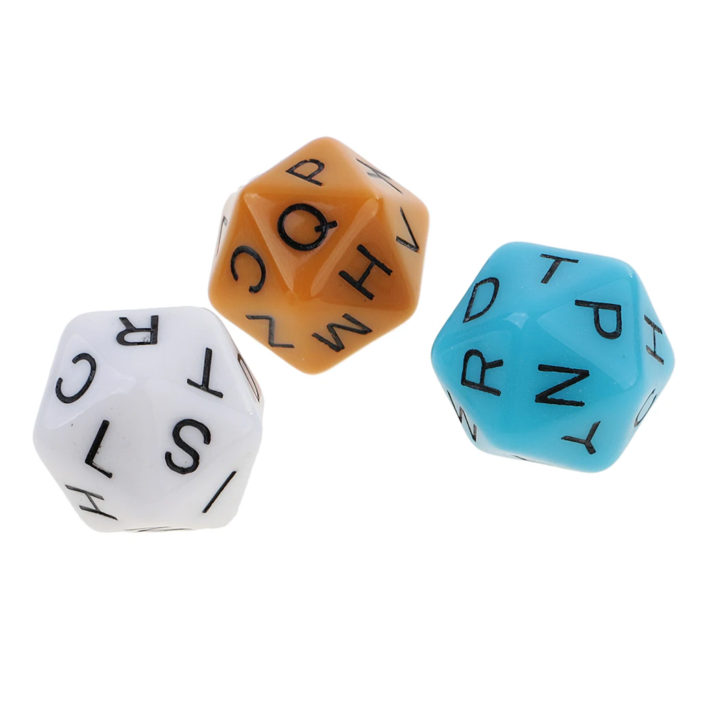 7 Pieces Colorful Polyhedral Dices D20 English Letter Dice for Roleplaying Games
7 Pieces Colorful Polyhedral Dices D20 English Letter Dice for Roleplaying Games