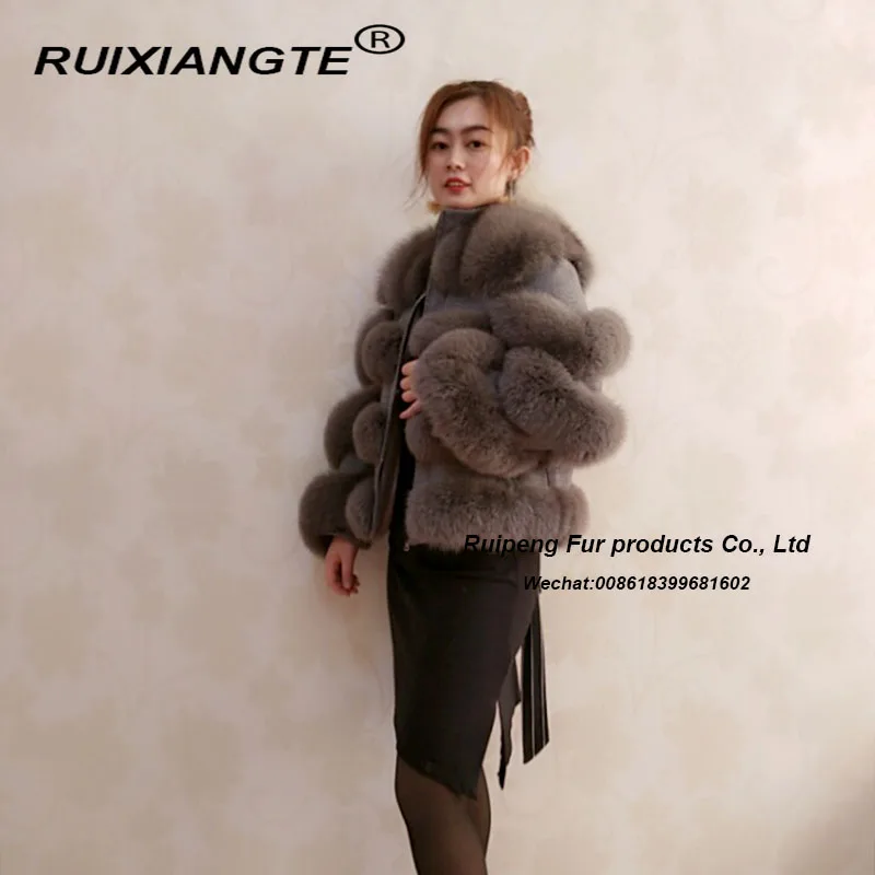 New trendy women real fur coat natural fox fur cashmere jacket warm stander collar outerwear shorter real fur coat RUIXIANGTE
New trendy women real fur coat natural fox fur cashmere jacket warm stander collar outerwear shorter real fur coat RUIXIANGTE
